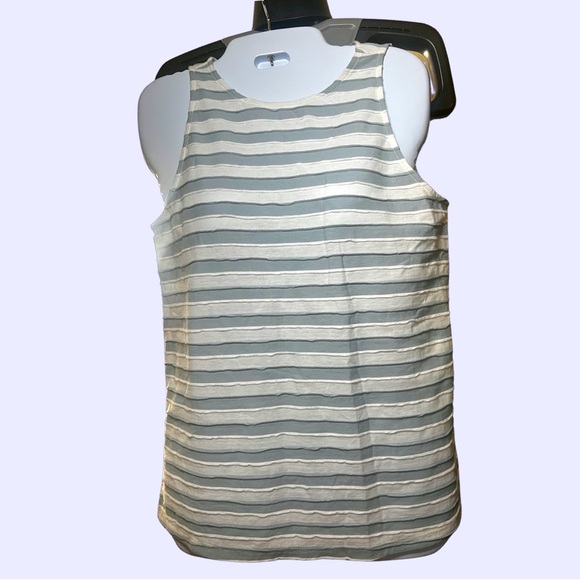NWT Doe & Rae Blue White Striped Tank Top Women's Size Small Sleeveless. - Picture 1 of 3